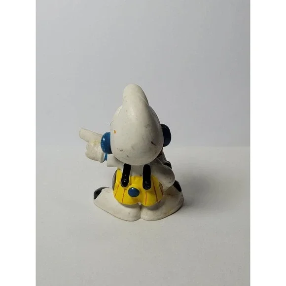Smurfs Clown Smurf Collectible Schleich Peyo 1978 Yellow suspenders clown shoes - Picture 3 of 5